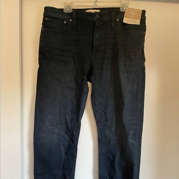 Mens Madewell Athletic Slim Fit Jeans - dark blue 36x30 - Picture 1 of 1